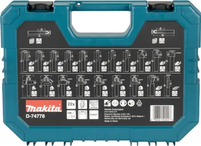 Obrázek produktu pro Makita D-74778, Sada fréz, 8 mm, kovová, 250 mm, 345 mm