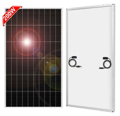 Zdjęcie produktu dla Panel solarny 200W - Monokrystaliczny, 18V - Sztywny panel fotowoltaiczny - Do użytku podczas kempingu, w kamperach i domach - Do ładowania akumulatorów 12V