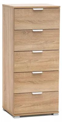 Immagine prodotto di Mobiletto 5 Cassetti Naturale 45x38x103 h cm in Truciolare bilaminato Marrone chiaro