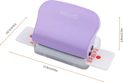Image de KW-trio 6-Hole Paper Punch Handheld Metal Hole Puncher 5 Sheet Capacity 6mm for A4 A5 B5 Notebook Scrapbook Diary Planner
