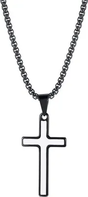 Image de Collier FC-22849 Noir / Blanc - Élégance Unie KP22849