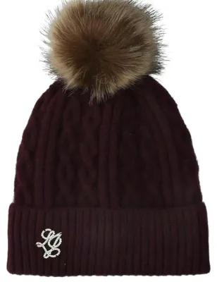 Productafbeelding van 2F6008 Ma33S Beanie Trecce Ponpon