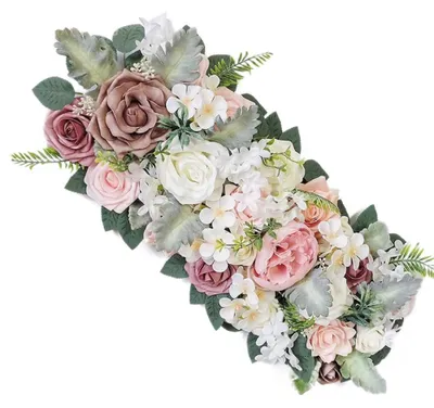 Produktbild von Blumenwand 70 x 30 cm - Künstliche Blumen - Dekoration - Hintergrund - Hochzeit - Polyestermaterial - Elegante Atmosphäre - Wanddekoration