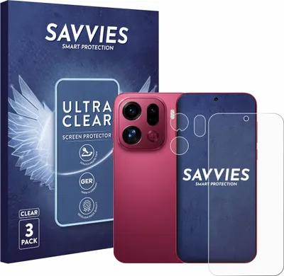 Produktbild von 6x Für Oppo Find X9 Pro (Display+Kamera) Schutzfolie Savvies Displayschutz Display Schutz Folie Klar Transparent