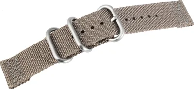 Produktbild von Uhrenarmband aus Nylon, taupefarben mit Edelstahldornschließe