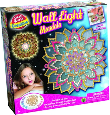 Imagen del producto de Lámpara de pared Mandala, kit creativo de manualidades, juego de manualidades multicolor