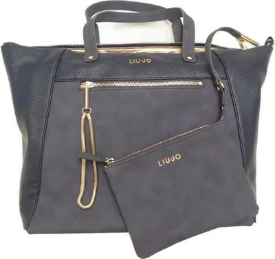Produktbild von Liu Jo Handtasche Damen Kunstleder Stoff Dunkelblau Reißverschluss A64305E0029-93927