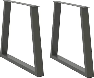 Produktbild von Esstisch Beine V-Form 2 Stück Anthrazit 80x(72-73,3) cm Stahl