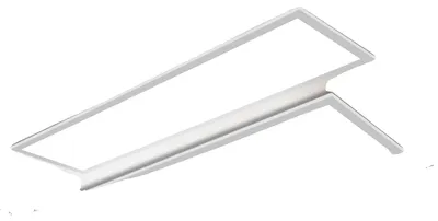 Image de Plafonnier LED, 40W, avec télécommande, lot de 2, 120 cm, lumière neutre, blanc