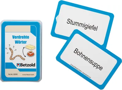 Produktbild von Betzold Verdrehte Wörter - Karten für den Magischen Zylinder, Kartenset für Selbstständiges Lernen