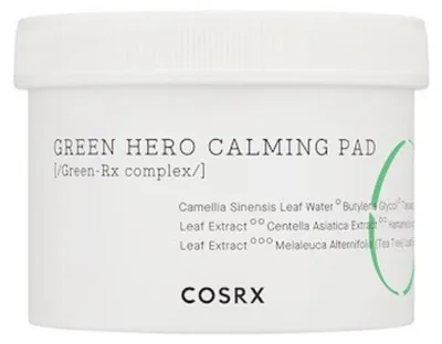 Produktbild von COSRX One Step Green hero Calming Pad 70 pcs - Kosmetikpads getränkt mit einer Essenz mit beruhigenden und feuchtigkeitsspendenden Eigenschaften