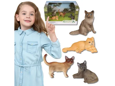 Obrázek produktu pro Collecta Sada 4 figurek koček, figurky zvířat 3+