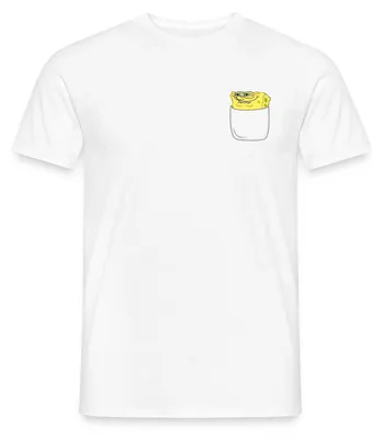 Produktbild von Spreadshirt SpongeBob Schwammkopf Brustmotiv Fanartikel Männer T-Shirt, XL, Weiß