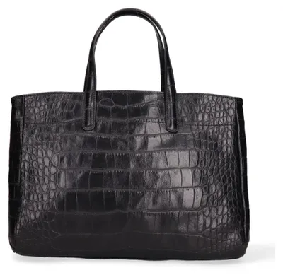 Produktbild von Gave Lux Damenhandtasche Dunkelbraun Rindsleder Krokodilprägung Dark Cognac UNICA 38x24x16 cm