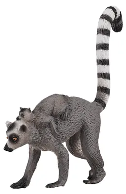 Zdjęcie produktu dla Mojo Fun Lemur with Baby, 3 lat(a), Wildlife, Czarny, Biały, Szary, Polichlorek winylu (PVC)