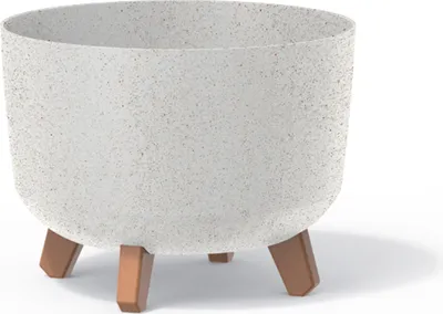 Obrázok produktu pre GLOWE STANDARD ECO kvetináč na nožičkách biely 28,5 cm