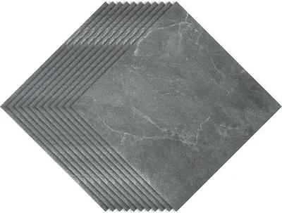 Produktbild von Selbstklebend PVC-Laminate-Set (66 Stück, 6 m²), wasserdicht & reißfest für Küche, Wohnzimmer und Balkon, grau, 30 x 30 cm