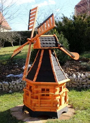 Produktbild von Windmühle, Windmühlen aus Holz mit Solar Typ 20
