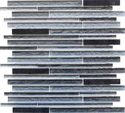 Produktbild von Glasmosaik XCM MS89 mix schwarz 29,8x29,8 cm