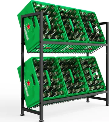 Obrázok produktu pre Stojan na prepravky na nápoje Rainsworth s kovovým sieťovým držiakom, čierny