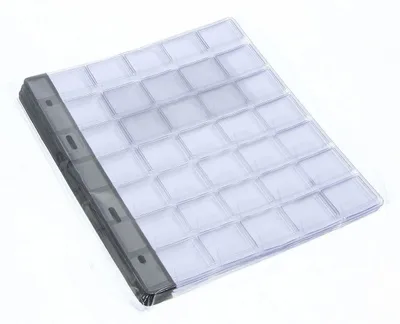 Obrázek produktu pro Náhradní listy do alba na mince 27x27mm/35 na stránce