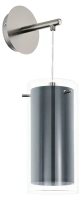 Produktbild von EGLO Pinto Textil, Oberfläche, Zylinder, 1 Glühbirne(n), E27, IP20, Nickel
