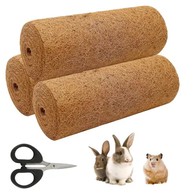 Produktbild von Set mit 3 biologisch abbaubaren Hanfmatten für Kleintiere