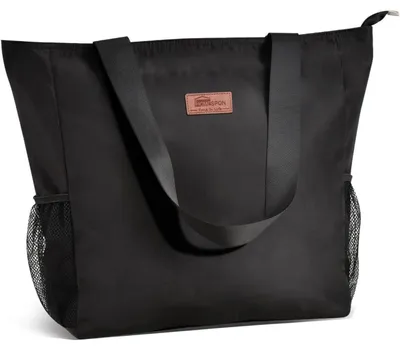 Productafbeelding van Strandtas met waterdichte ritssluiting, zwart, voor dames