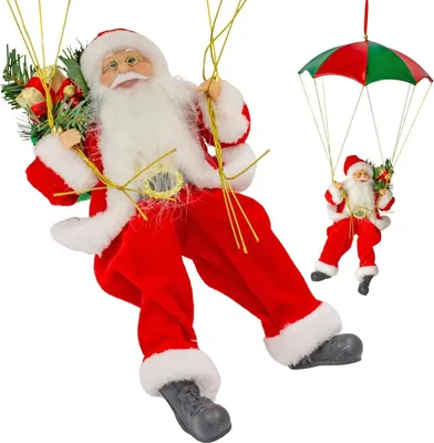 Produktbild von Weihnachtsmann am Fallschirm 60 cm – Hängedekoration von MICA