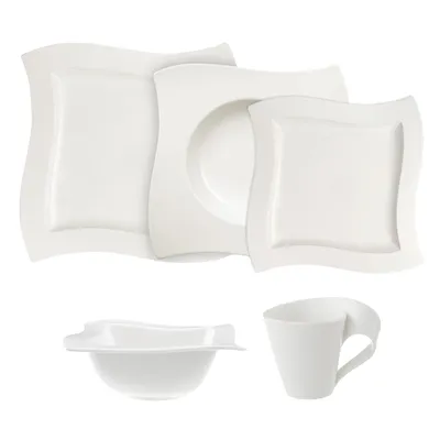 Produktbild von Villeroy & Boch 10-2525-8544, 2 Person(en), Porzellan, Weiß, Villeroy & Boch, NewWave, Rechteck