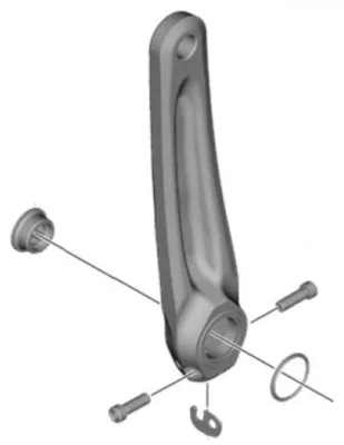 Image de Manivelle SHIMANO gauche 165 mm FC-M6100-1 - 165 mm, 6100-1