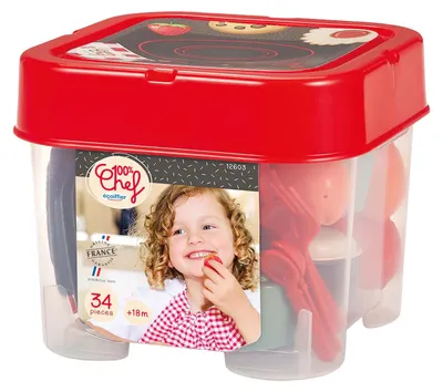 Image de Jouet Ecoiffier Set de repas 100% chef avec repas ludique - 34 pièces