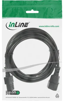 Produktbild von InLine Kaltgeräteverlängerung, C13 auf C14, 2m, 2 m
