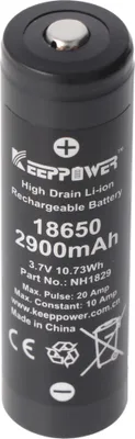 Produktbild von Keeppower IMR18650 Akku 2900mAh, Abmessungen 66,5 x 18,25mm