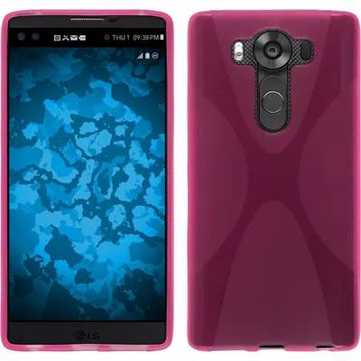 Produktbild von PhoneNatic Case kompatibel mit LG V10 - pink Silikon Hülle X-Style Cover