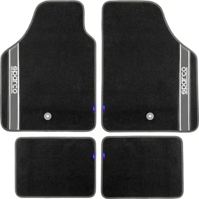 Produktbild von Sparco 03763 Komplettset Universal Autoteppich Teppich 4-teilig silber