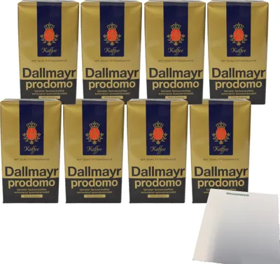 Produktbild von Dallmayr prodomo Feinster Spitzenkaffee 100% Arabica 8er Pack (8x500g Packung) + usy Block