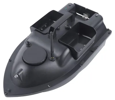 Produktbild von Futterboot - Ferngesteuertes Köderboot für Angeln - 500 m Reichweite - 5200 mAh Akku - 2 kg Traglast - ABS-Rumpf schwarz