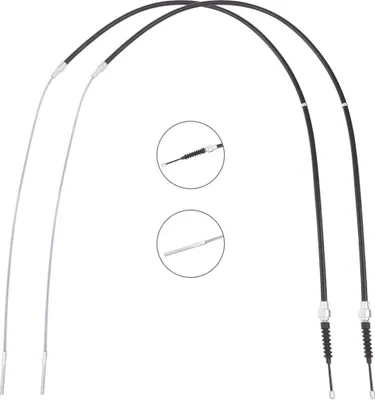Produktbild von RIDEX Handbremsseil Seilzug Feststellbremse für VW PASSAT Variant (3A5, 35I) Hinten Links Rechts 124C1378