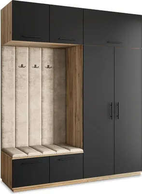 Produktbild von Masseno Garderobe-Set REMA 200/240/60 cm Modern Garderobenschrank Eiche Wotan