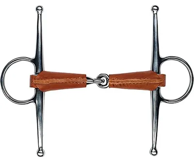 Produktbild von FEELING Knebeltrense mit Leder bezogen, Größe:Mundstück 125 mm Mundstückstärke 19 mm