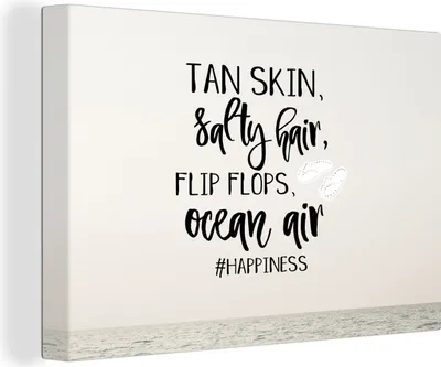 Produktbild von OneMillionCanvasses® - Leinwandbilder - 150x100 cm, Sommer - Meer - Schwarz, Wandbilder Kunstdruck Wanddekoration