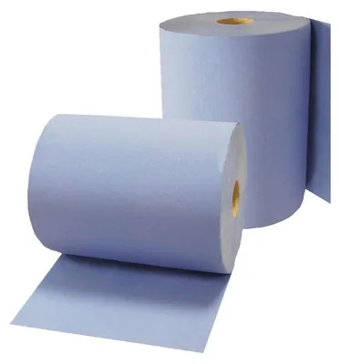 Produktbild von FRONTTOOL Putzrolle Komfort blau 3-lagig 2x 500 Blatt | Papierrolle | Putztuch | Putzpapier | Putzpapierrolle