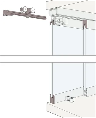 Produktbild von HAWA Clipo 16 GPPK IS Beschlägegarnitur 2 türig