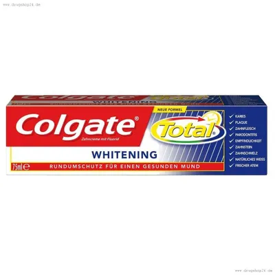 Produktbild von Colgate Total Aufhellende Zahnpasta mit frischem Minzgeschmack und 1450 ppm Fluorid 75ml
