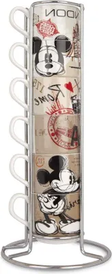 Image de Tasses en porcelaine colorées de 80 ml, lavables au lave-vaisselle et utilisables au micro-ondes, lot de 6