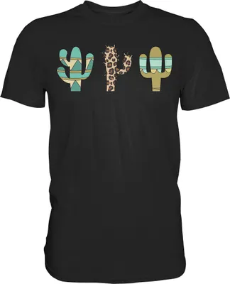 Produktbild von Kaktus Leopard Sukkulenten T-Shirt – Black / S