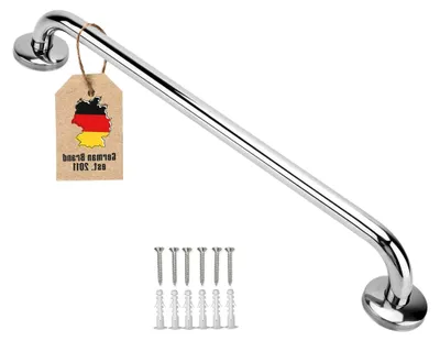 Produktbild von Handtuchhalter aus hochglanzpoliertem Edelstahl - Länge 80 cm und 19 mm Stangendurchmesser zum Bohren - Handtuchstange für Bad, Sauna und Küche, Wandmontage