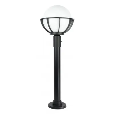 Productafbeelding van Tuinlamp, 90 cm, bolvormig, wit of gerookt glas, 25 cm, 1xE27, zwart, IP43, SU-MA Kule K 5002/2/KPO 250