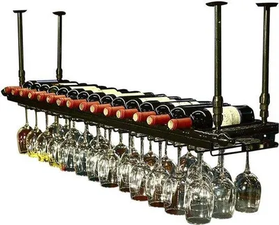 Immagine prodotto di Portabottiglie, scaffale per vino, porta-vino - , portabottiglie, portabottiglie - in metallo, per 6 bottiglie, bianco.